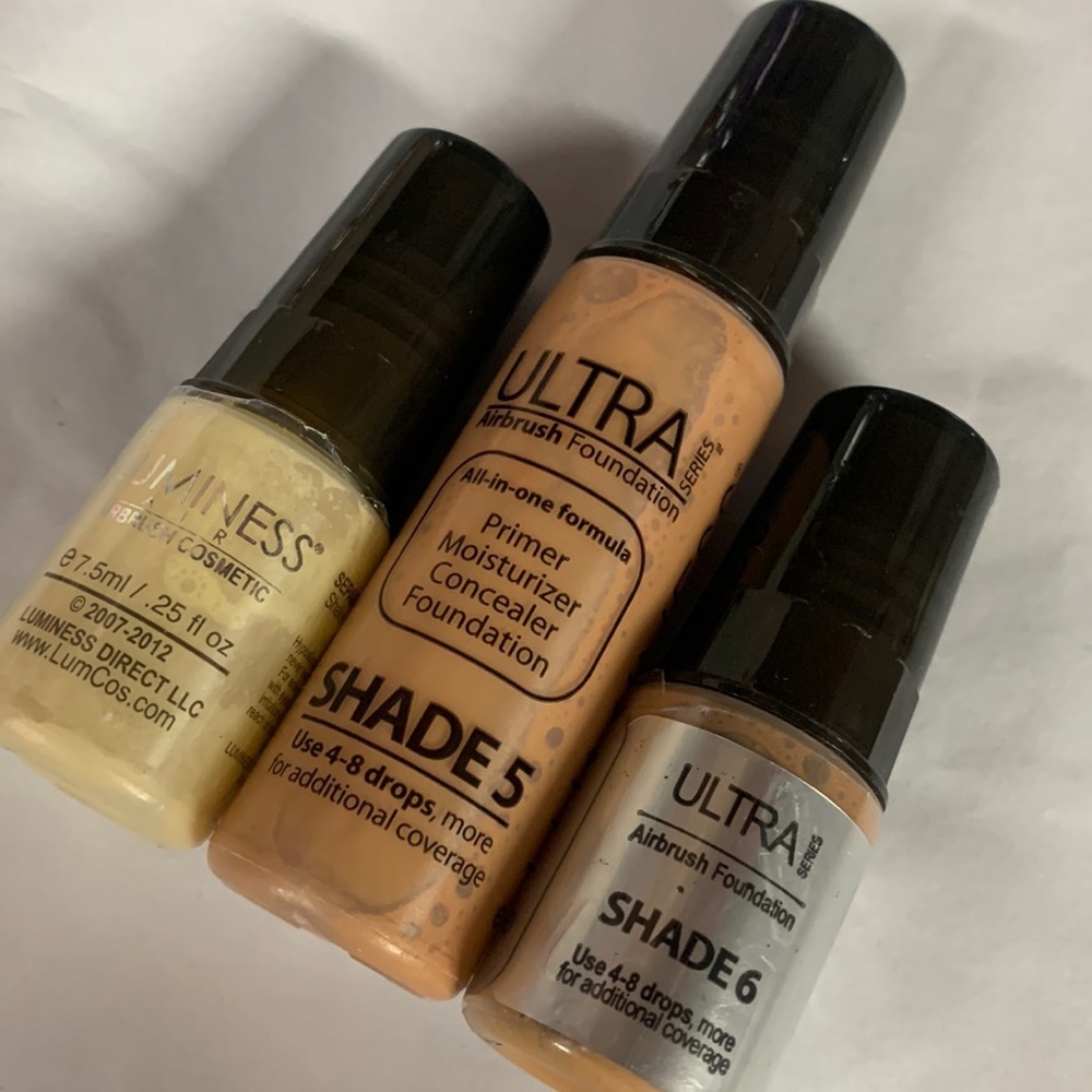 Luminess Air Ultra Airbrush Foundation  shade 5 ,6 , brightening glow sealed x3